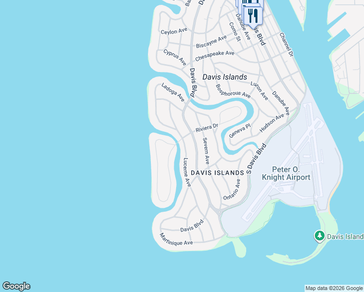 map of restaurants, bars, coffee shops, grocery stores, and more near 474 Lucerne Avenue in Tampa