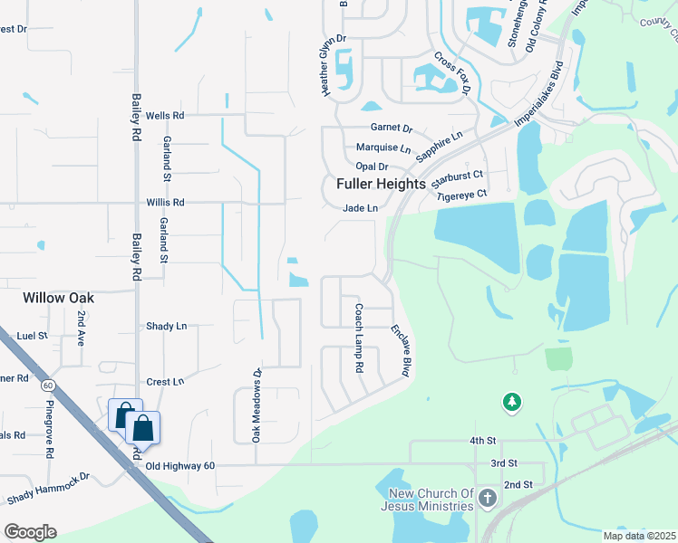 map of restaurants, bars, coffee shops, grocery stores, and more near 3339 Imperial Manor Way in Mulberry