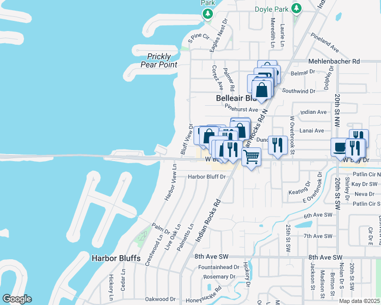 131 Bluff View Drive, Belleair Bluffs FL Walk Score