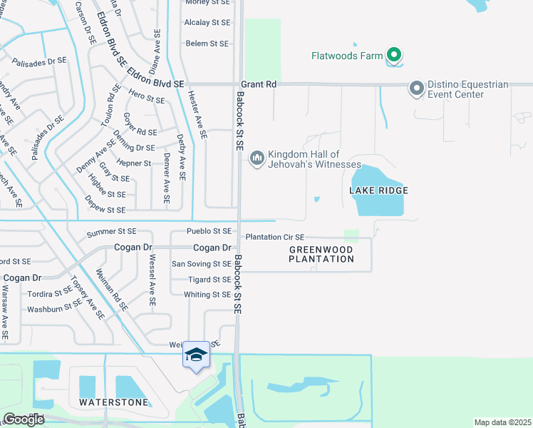 map of restaurants, bars, coffee shops, grocery stores, and more near 1962 Timberwolf Tr in Grant-Valkaria