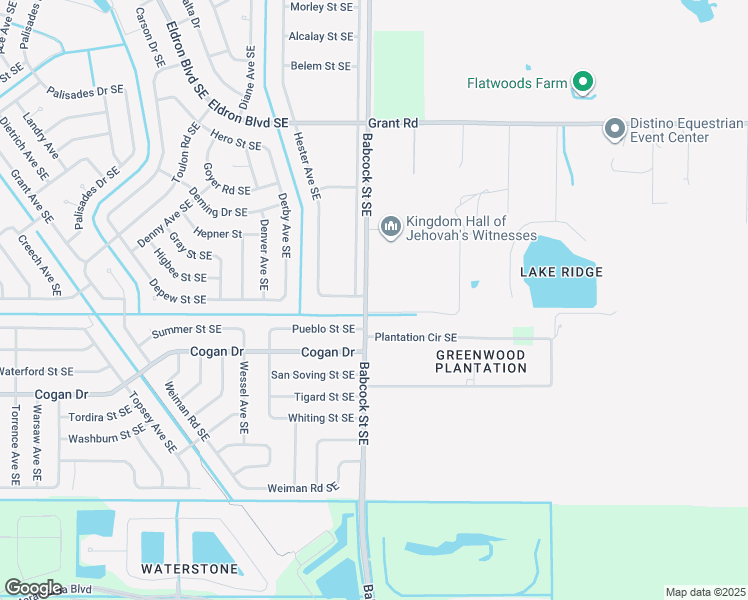 map of restaurants, bars, coffee shops, grocery stores, and more near 1962 Timberwolf Tr in Grant-Valkaria