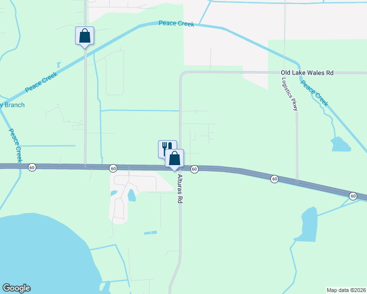 map of restaurants, bars, coffee shops, grocery stores, and more near 240 Old Bartow Lake Wales Road in Bartow