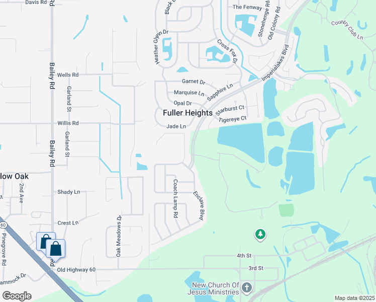 map of restaurants, bars, coffee shops, grocery stores, and more near 3415 Imperial Manor Way in Mulberry