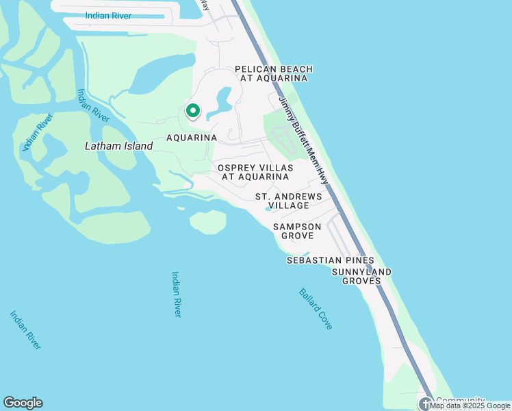 map of restaurants, bars, coffee shops, grocery stores, and more near 270 Hammock Shore Drive in Melbourne Beach