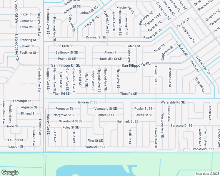 map of restaurants, bars, coffee shops, grocery stores, and more near 3042 Hackensack Avenue Southeast in Palm Bay