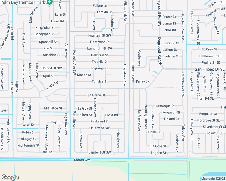 map of restaurants, bars, coffee shops, grocery stores, and more near 433 Saint Andre Boulevard in Palm Bay