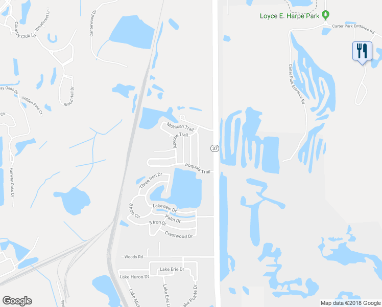 map of restaurants, bars, coffee shops, grocery stores, and more near 212 Cherokee Trail in Mulberry