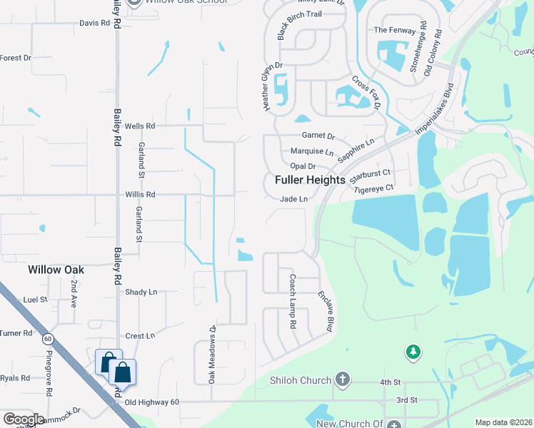 map of restaurants, bars, coffee shops, grocery stores, and more near 3483 Imperial Manor Way in Mulberry