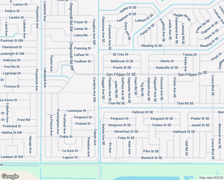 map of restaurants, bars, coffee shops, grocery stores, and more near 2991 Flanders Ave SE in Palm Bay