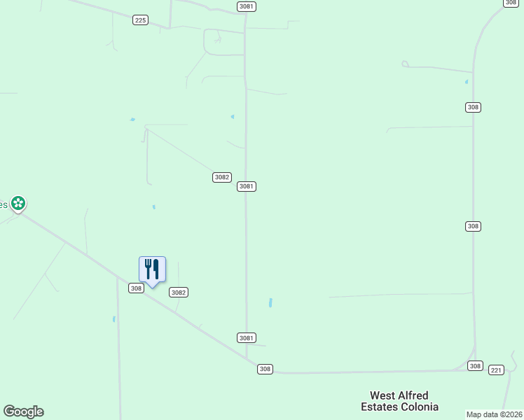 map of restaurants, bars, coffee shops, grocery stores, and more near 338 County Road 3081 in Orange Grove