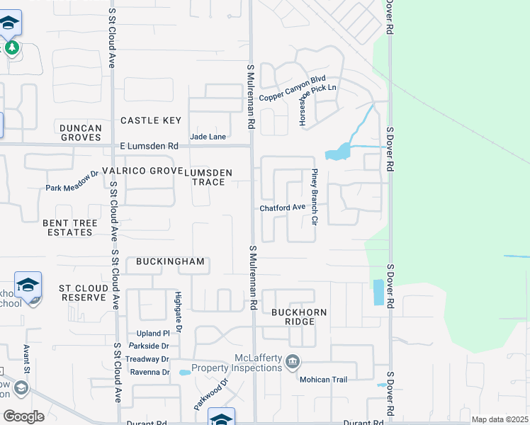 map of restaurants, bars, coffee shops, grocery stores, and more near 1301 Brahma Drive in Valrico