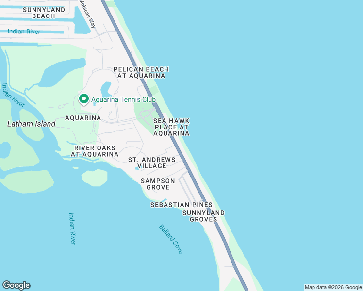 map of restaurants, bars, coffee shops, grocery stores, and more near 7705 South Highway A1A in Melbourne Beach