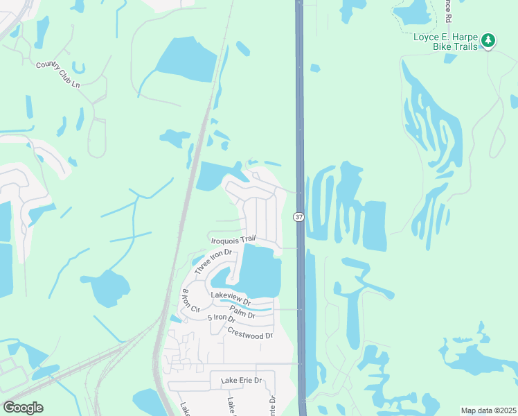 map of restaurants, bars, coffee shops, grocery stores, and more near 306 Seminole Trail in Mulberry