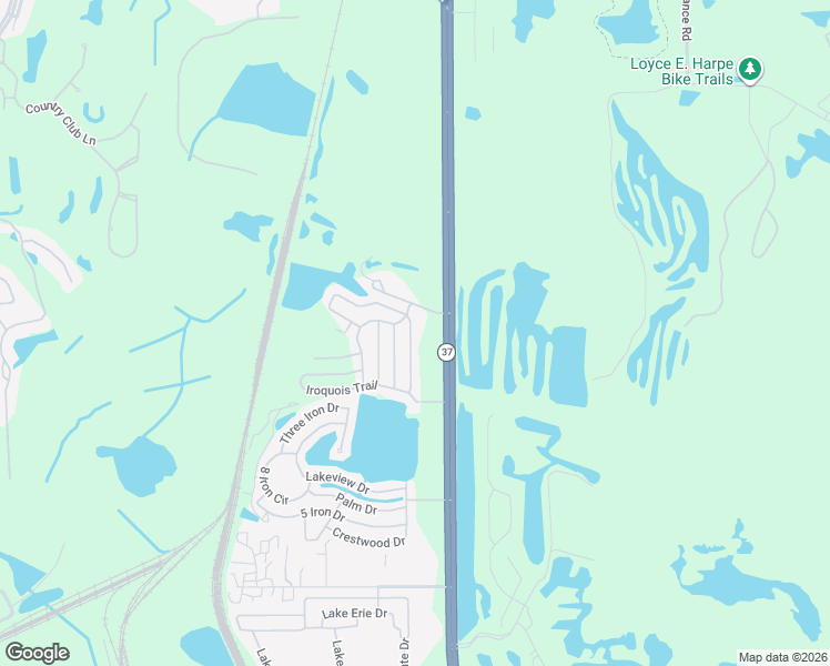 map of restaurants, bars, coffee shops, grocery stores, and more near 108 Algonquin Trail in Mulberry