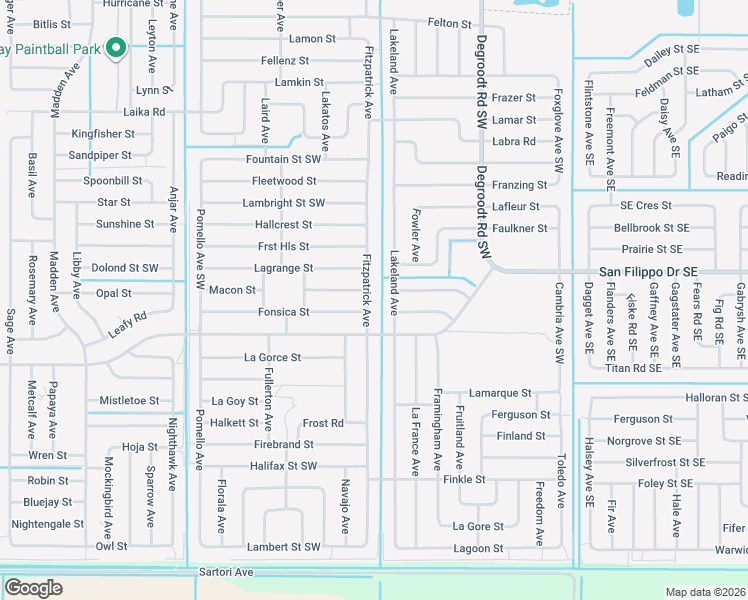 map of restaurants, bars, coffee shops, grocery stores, and more near 3031 Fitzpatrick Avenue in Palm Bay