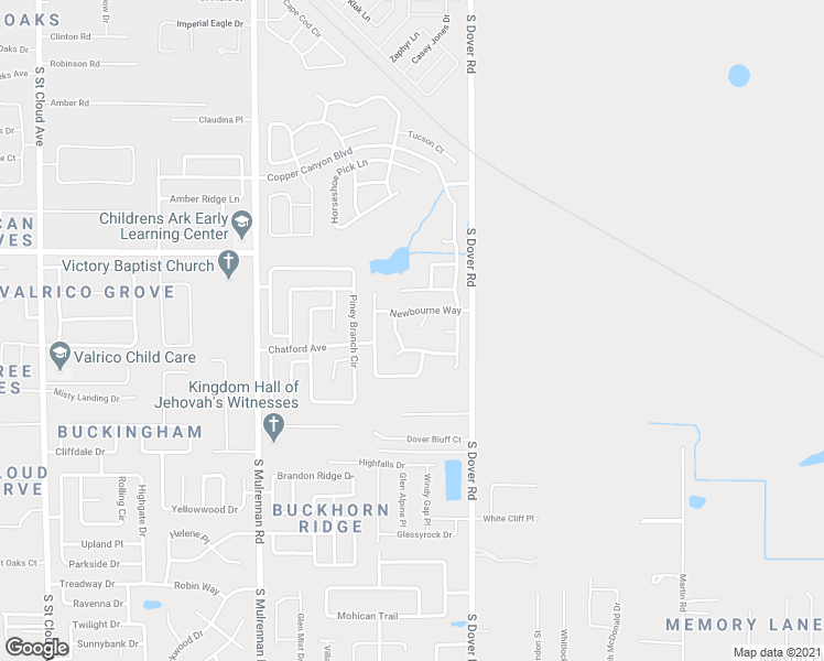 map of restaurants, bars, coffee shops, grocery stores, and more near 1210 Jolley Court in Valrico