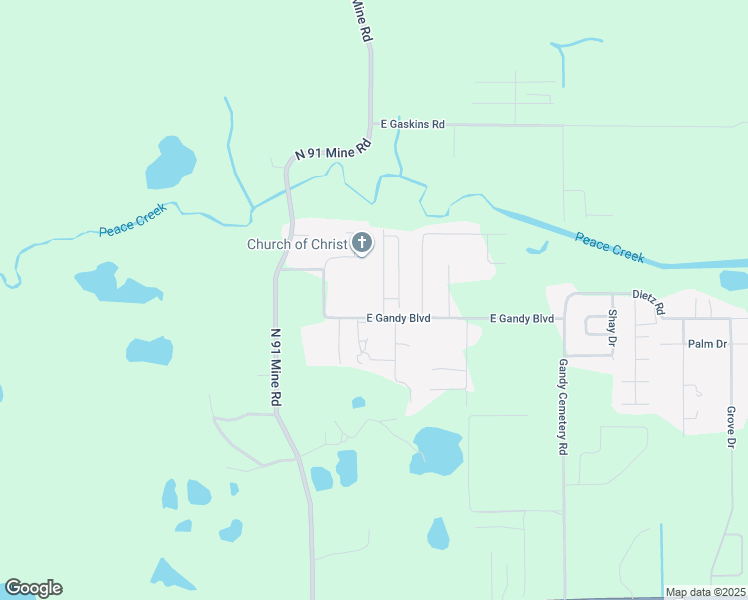 map of restaurants, bars, coffee shops, grocery stores, and more near 3720 East Gandy Boulevard in Bartow