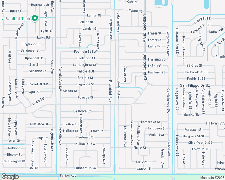 map of restaurants, bars, coffee shops, grocery stores, and more near 3031 Fitzpatrick Avenue in Palm Bay