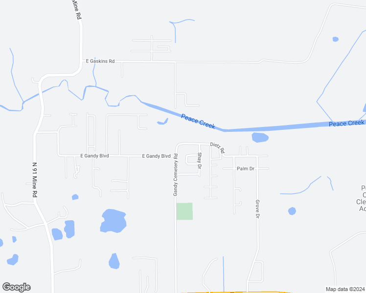 map of restaurants, bars, coffee shops, grocery stores, and more near 3955 Dietz Road in Bartow