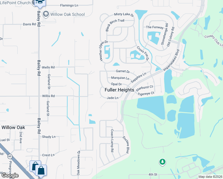 map of restaurants, bars, coffee shops, grocery stores, and more near 3553 Diamond Terrace in Mulberry