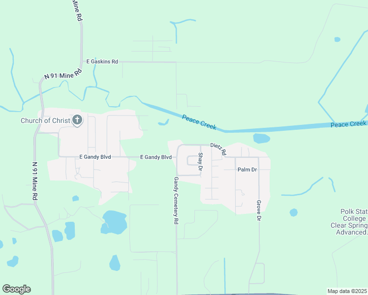 map of restaurants, bars, coffee shops, grocery stores, and more near 3955 Dietz Road in Bartow