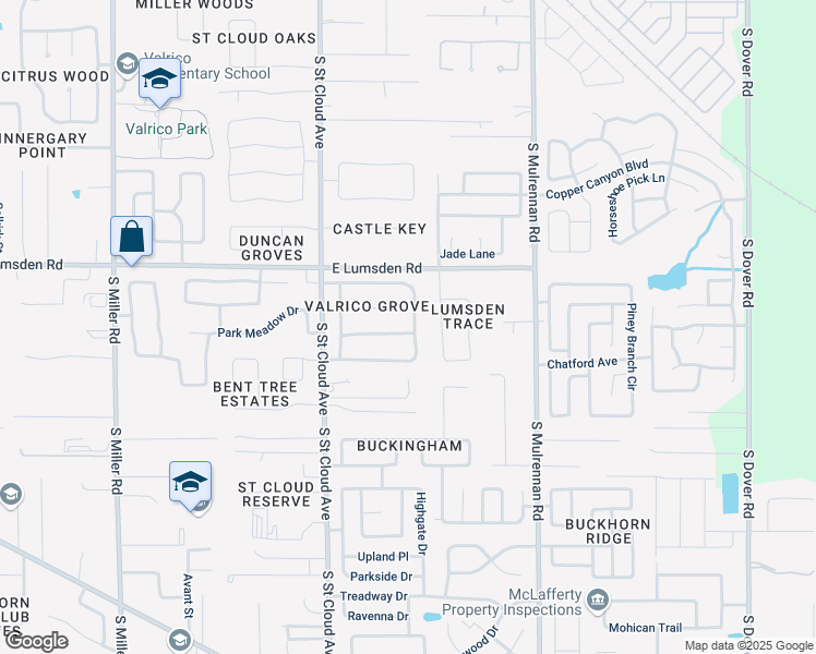 map of restaurants, bars, coffee shops, grocery stores, and more near 3920 Whisper Grove Court in Valrico