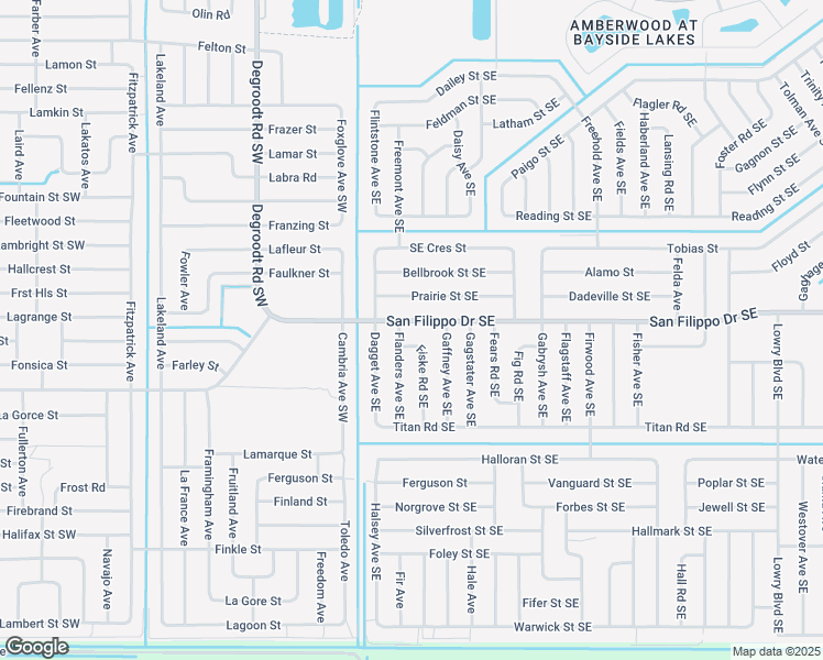 map of restaurants, bars, coffee shops, grocery stores, and more near 3131 San Filippo Drive Southeast in Palm Bay