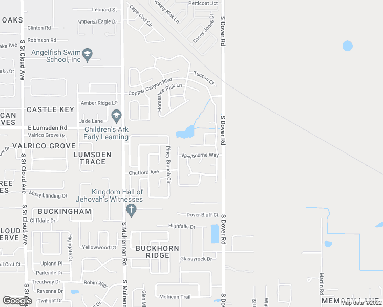 map of restaurants, bars, coffee shops, grocery stores, and more near 4614 Newbourne Way in Valrico