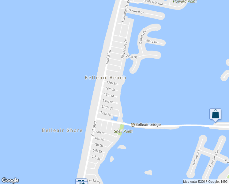 map of restaurants, bars, coffee shops, grocery stores, and more near 113 15th Street in Belleair Beach