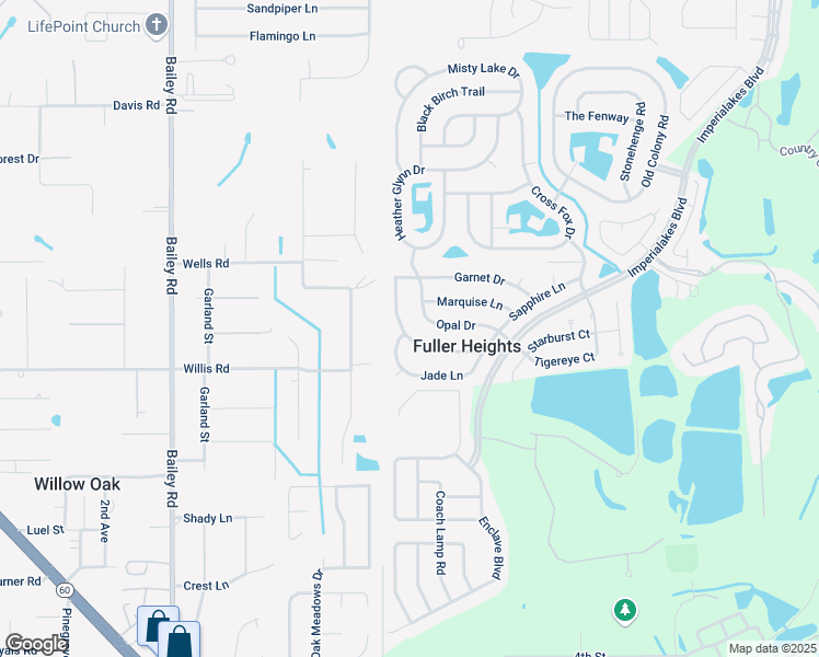 map of restaurants, bars, coffee shops, grocery stores, and more near 3493 Diamond Terrace in Mulberry
