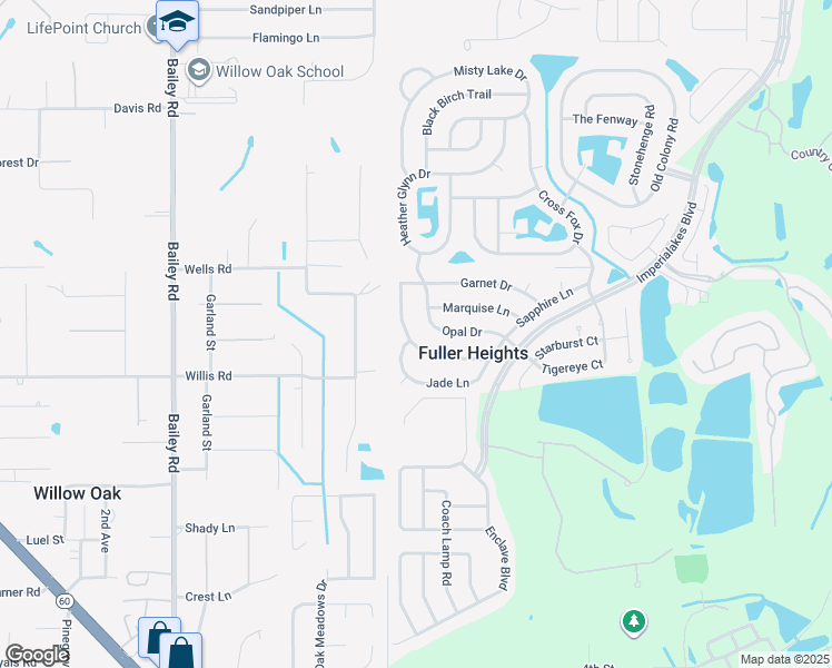 map of restaurants, bars, coffee shops, grocery stores, and more near 3493 Diamond Terrace in Mulberry