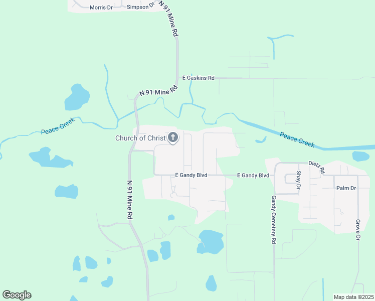 map of restaurants, bars, coffee shops, grocery stores, and more near 3720 East Gandy Boulevard in Bartow