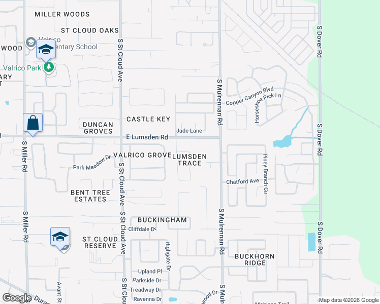 map of restaurants, bars, coffee shops, grocery stores, and more near 1160 Lumsden Trace Circle in Valrico