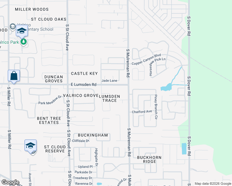 map of restaurants, bars, coffee shops, grocery stores, and more near 1160 Lumsden Trace Circle in Valrico