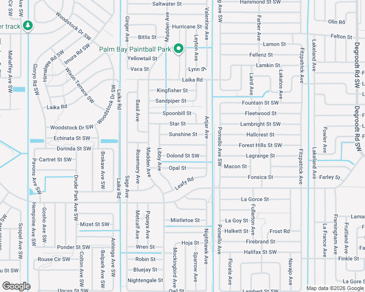 map of restaurants, bars, coffee shops, grocery stores, and more near 698 Treasure Cove Street in Palm Bay