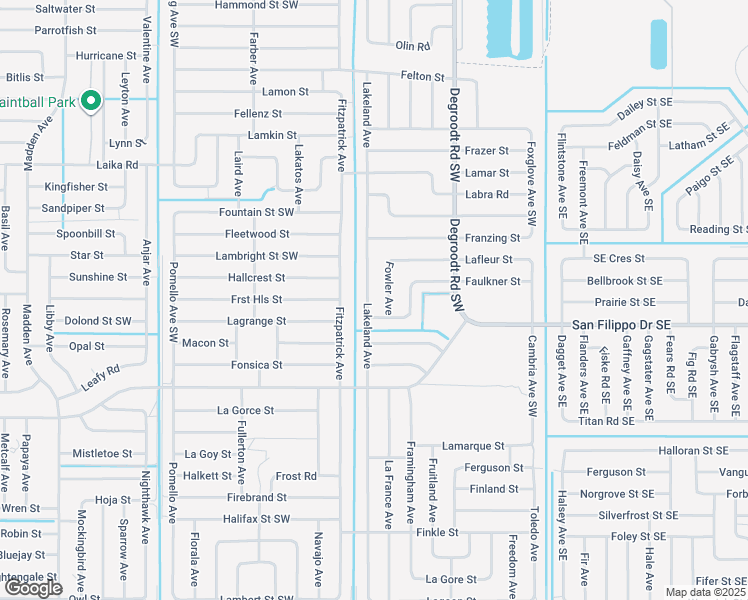 map of restaurants, bars, coffee shops, grocery stores, and more near 2978 Fowler Avenue in Palm Bay
