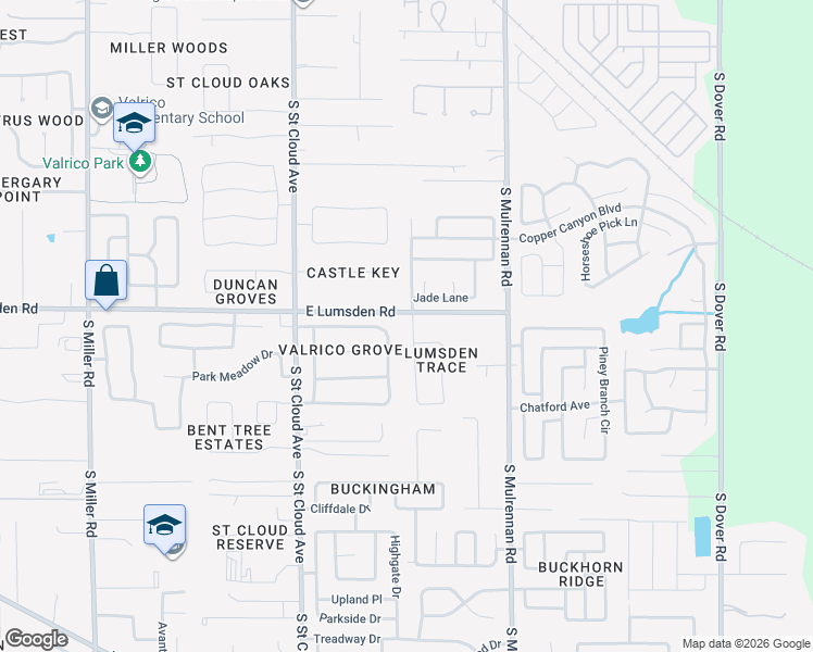 map of restaurants, bars, coffee shops, grocery stores, and more near 1004 Lumsden Trace Circle in Valrico
