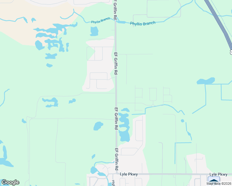 map of restaurants, bars, coffee shops, grocery stores, and more near 1827 EF Griffin Road in Bartow