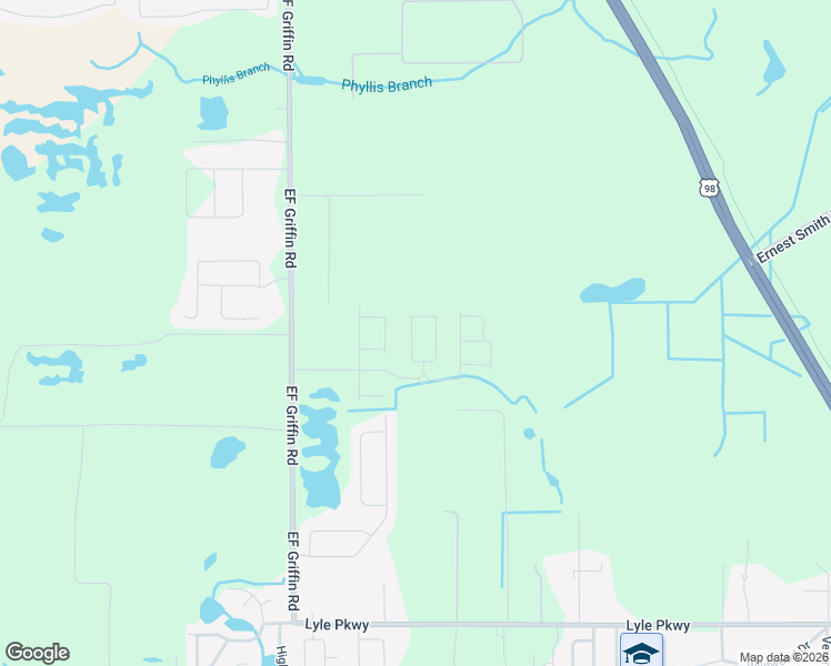 map of restaurants, bars, coffee shops, grocery stores, and more near 2101 Dynamite Road in Bartow