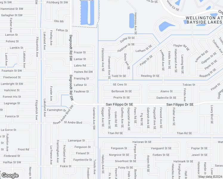 map of restaurants, bars, coffee shops, grocery stores, and more near 148 Southeast Crescent Street in Palm Bay