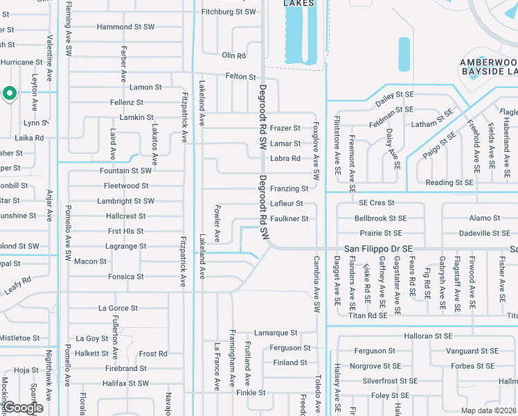 map of restaurants, bars, coffee shops, grocery stores, and more near 208 Lafleur Street in Palm Bay