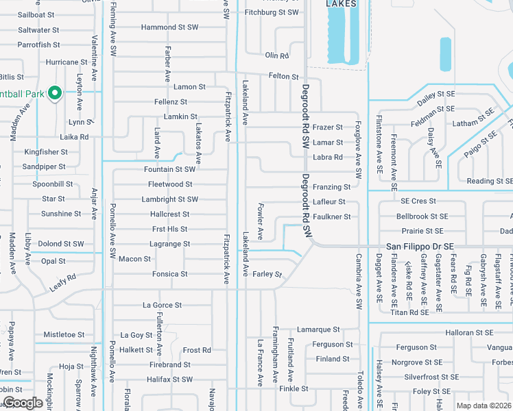 map of restaurants, bars, coffee shops, grocery stores, and more near 2908 Fowler Avenue in Palm Bay