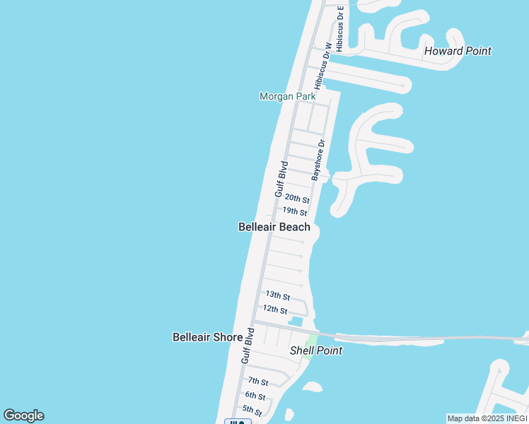 map of restaurants, bars, coffee shops, grocery stores, and more near 1820 Gulf Boulevard in Belleair Shore