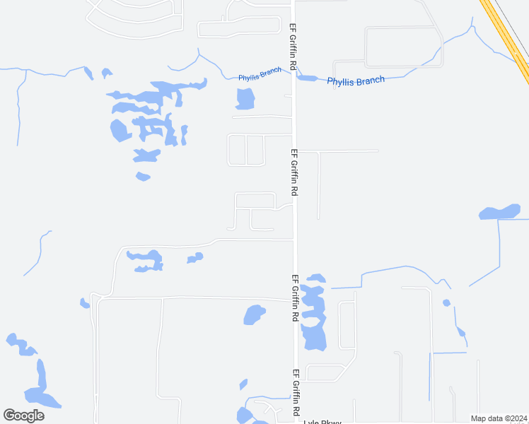 map of restaurants, bars, coffee shops, grocery stores, and more near 1907 Griffin's Green Boulevard in Bartow