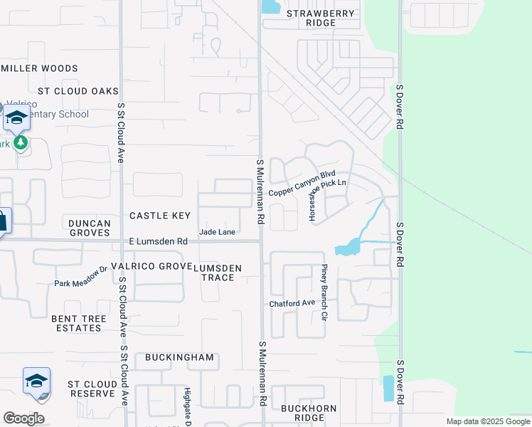 map of restaurants, bars, coffee shops, grocery stores, and more near 1025 Grand Canyon Drive in Valrico