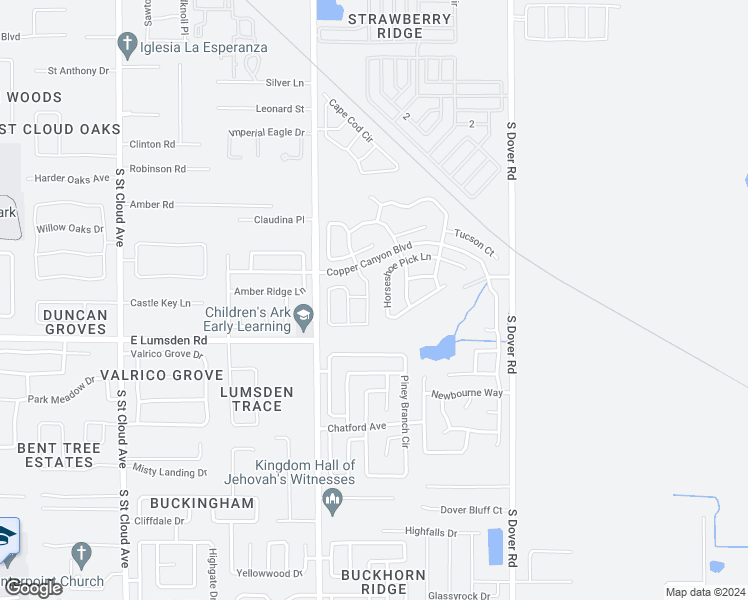 map of restaurants, bars, coffee shops, grocery stores, and more near 923 Grand Canyon Drive in Valrico
