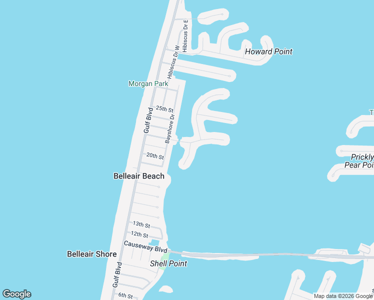 map of restaurants, bars, coffee shops, grocery stores, and more near 2198 Louisa Drive in Belleair Beach