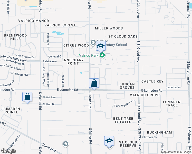 map of restaurants, bars, coffee shops, grocery stores, and more near 903 Silver Ridge Way in Valrico