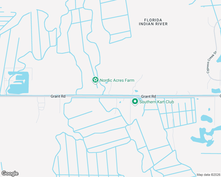 map of restaurants, bars, coffee shops, grocery stores, and more near Eagles Avenue in Grant-Valkaria