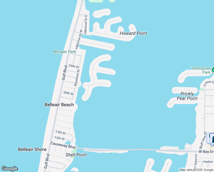 map of restaurants, bars, coffee shops, grocery stores, and more near 444 22nd St in Belleair Beach